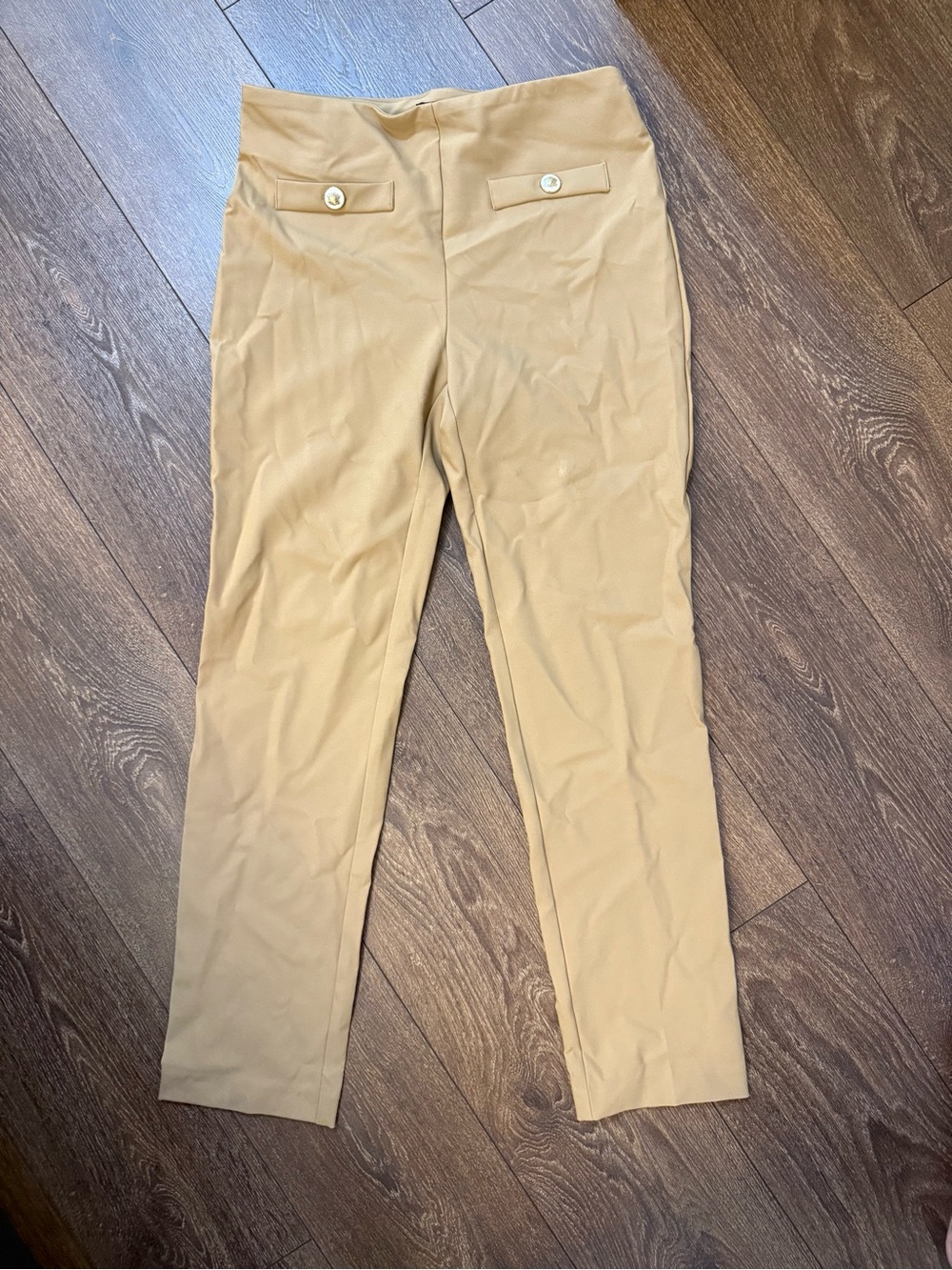 Rachel Zoe Camel High-Waist Tapered Pants